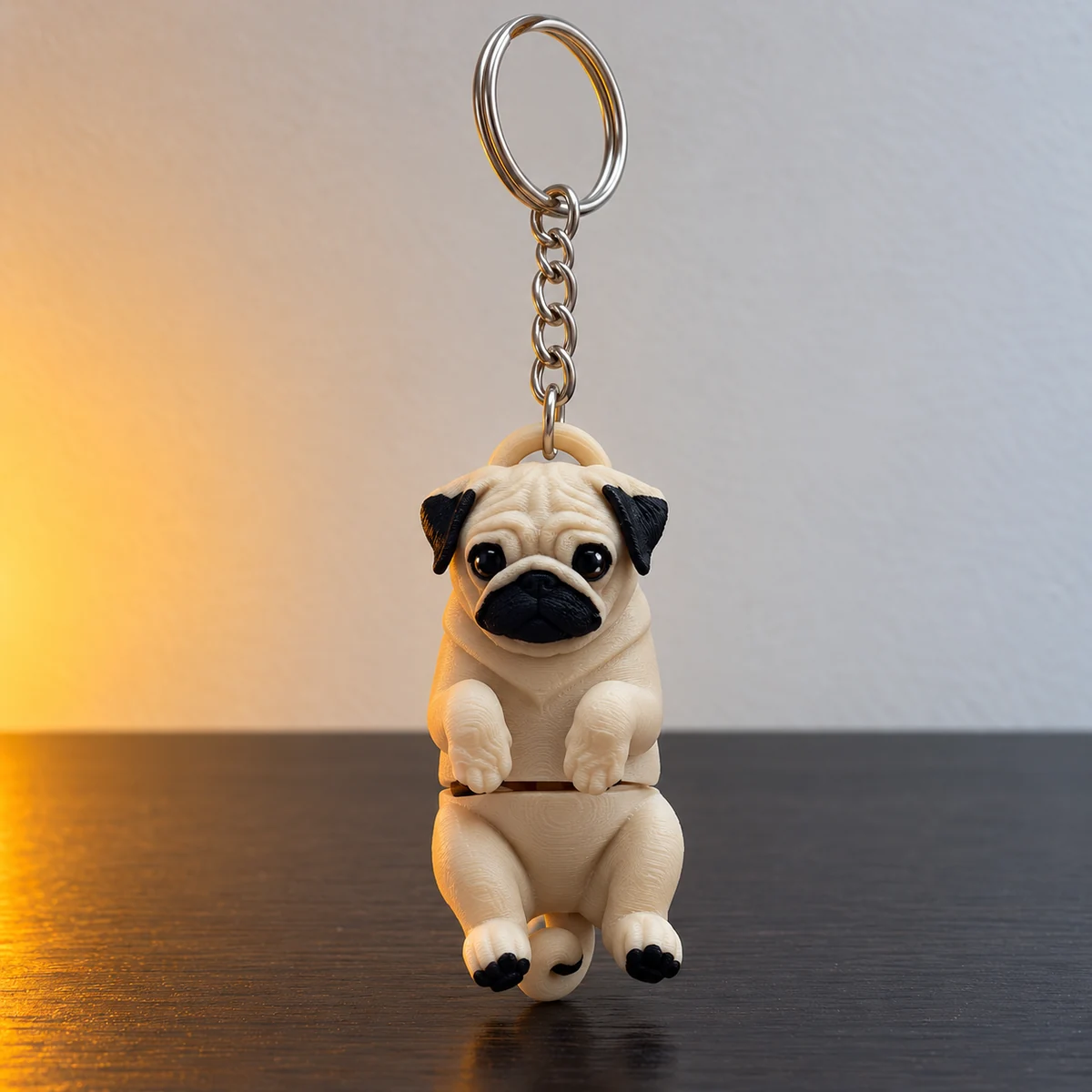 Chaveiro Pug Flexi
